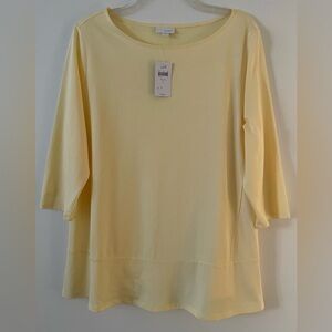 NWT J Jill Yellow Women's Blouse